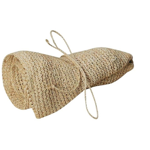 Scala Womens Crochet Raffi Crushable Handcrafted Packable Natural One Size Hat - Picture 7 of 9